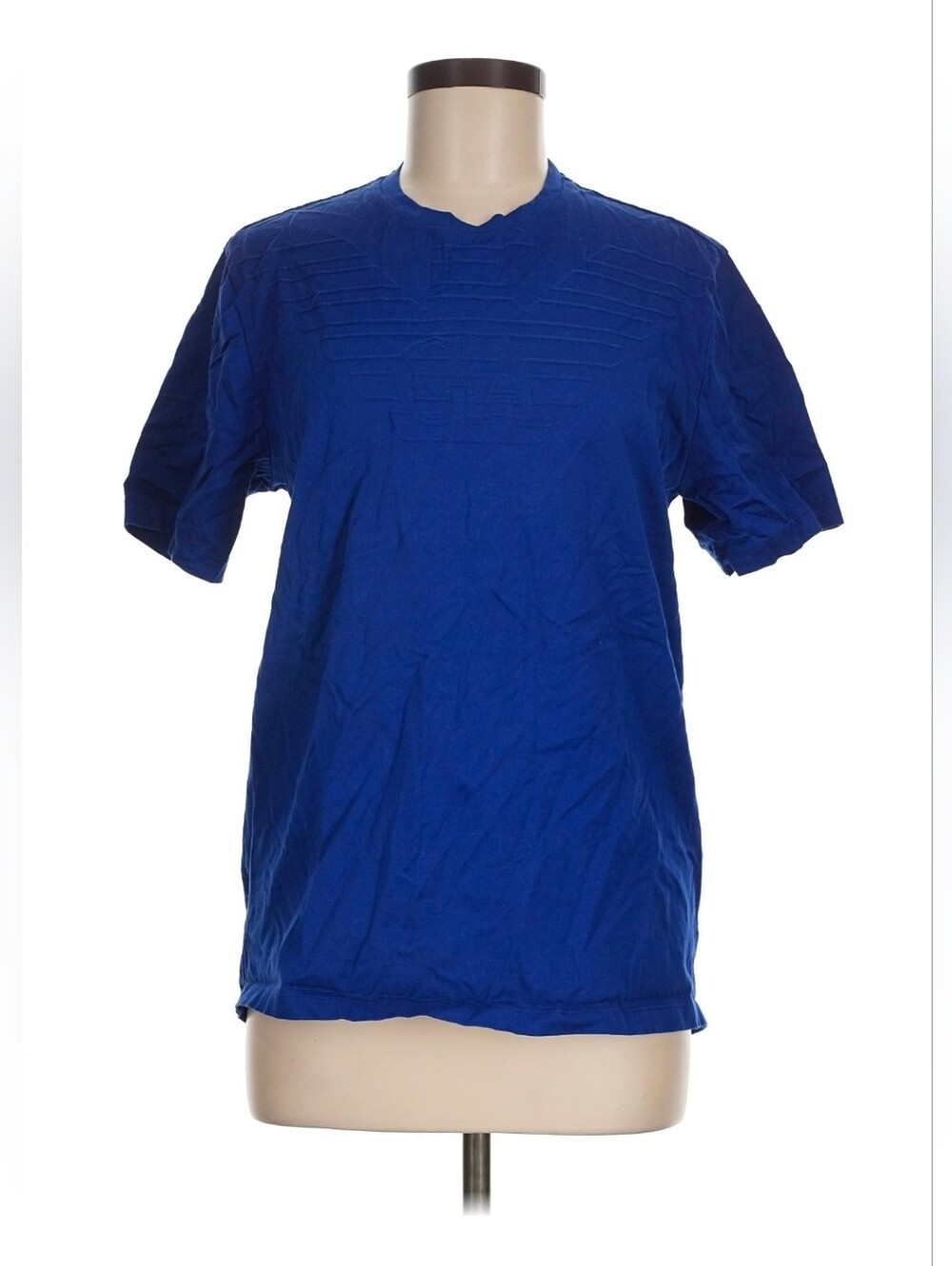 Emporio Armani ITALY MADE Men's M Debossed Logo Crew Neck Short Sleeve T-shirt